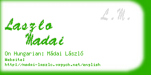 laszlo madai business card